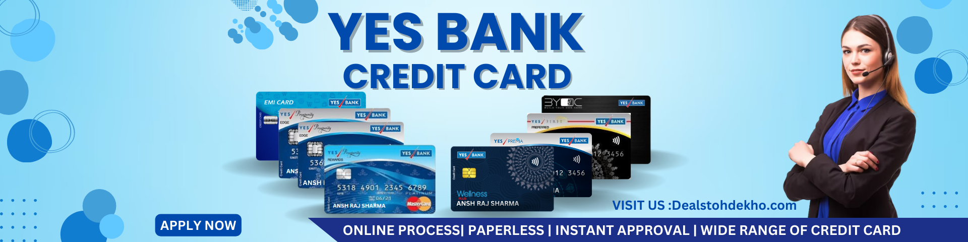 Apply online and get instant approval for yes bank credit card