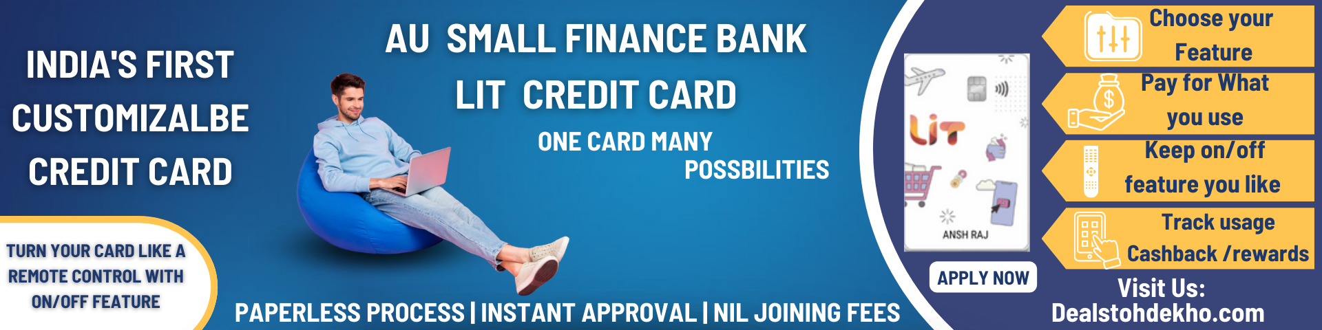 get instant online approval for Au bank credit card
